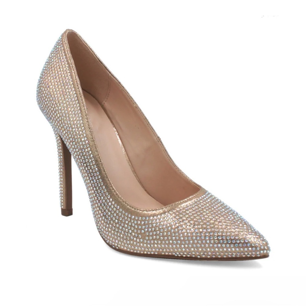 Elegant Iridescent Rhinestone Stiletto Heels